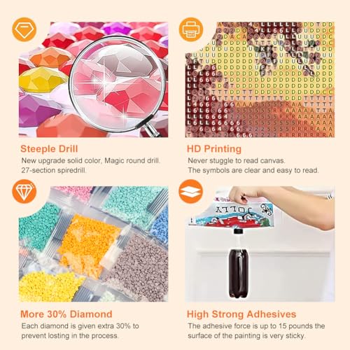 WSLWXSHM Diamond Painting Kits for Adults Horse, Round Full Drill Diamond Art Kits, 5D DIY Paint with Diamonds Crafts for Home Wall Decoration Gifts 12×16Inch, Animal