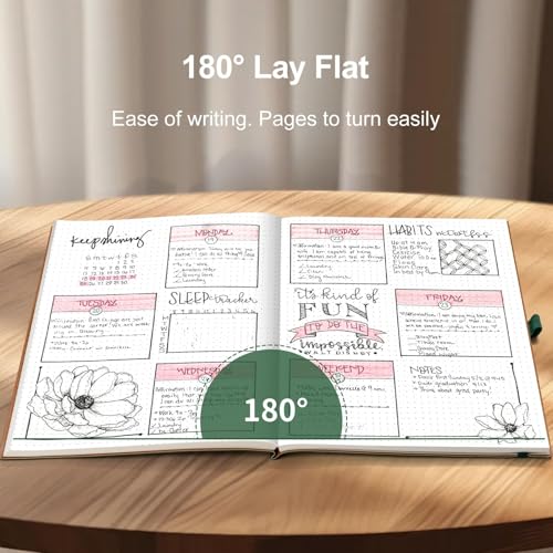 AHGXG Dotted Journal, 120 GSM Paper, 96 Pages, B5 (7.6'' X 10'') - color: Dark Green, style: B5-Dotted-120G