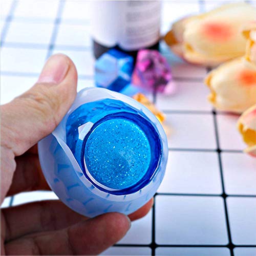 Resin Molds Silicone Kit 20Pcs,Epoxy Resin Molds Including Sphere,Cube,Pyramid,Square,Round, Used for Create Art,DIY,Coasters,Candles.Bonus Decorative Sequins and The Complete Set(20PCS Resin molds)