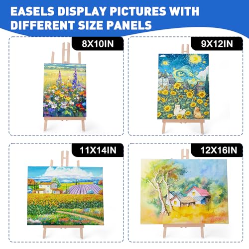 ESRICH 10PCS 17 Inch Tabletop Easels, Easel Stand for Painting | Tripod, Painting Party Easel, Kids Student Desktop Easel for Painting, Paint Easel for Canvas Paint - style: 10