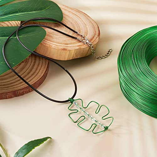 Cheriswelry 980 Feet 20 Gauge Green Aluminum Wire Bendable Metal Craft Wire Flexible Soft Jewelry Beading Wire 0.8mm for Sculpting Armature Artistic Floral Garden Wrapping DIY Craft - color: Green, size: 20 Gauge(0.8mm)