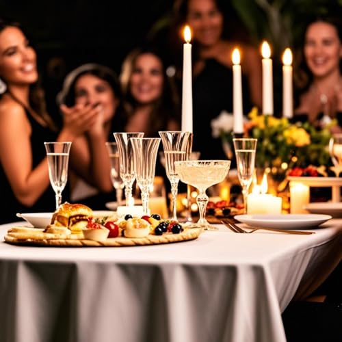 54IN X 160FT Plastic Table Cover Roll with Cutter Box, Cut to Size Plastic Table Cloths for Parties, Birthday, (White, 54"x1920") - color: White, size: 1920" x 54" (Rectangular)