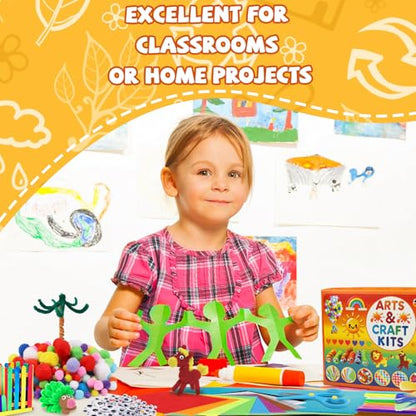 DOITEM Pipe Cleaners Craft Supplies, Arts and Crafts Supplies Including Pipe Cleaner Wiggle Googly Eyes Pom Poms Feathers Sticks Sequins for Kids Over 8 Years Old - color: 1800+