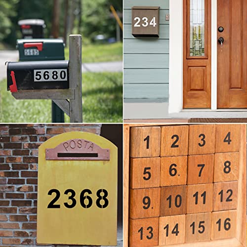 DXCYZ 2 Inch Tall Number Stencils Kit 0-9 Address Number Stencil, 10PCS Reusable Plastic Painting Number Templates for Mailbox Signs, Door, Cars, Trucks, Home, Business, Window - size: 2 Inch