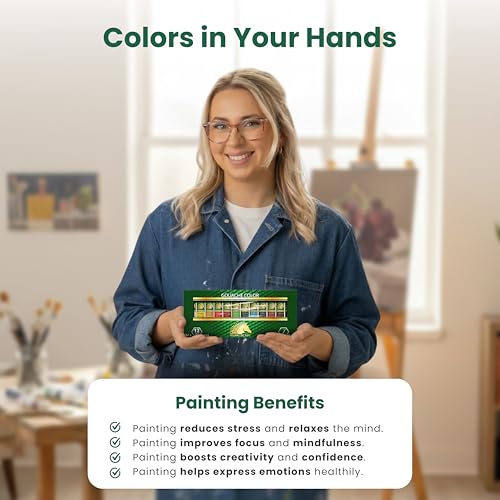 MyArtscape Gouache Paint Set - 12 x 12ml Artist Gouache Paints