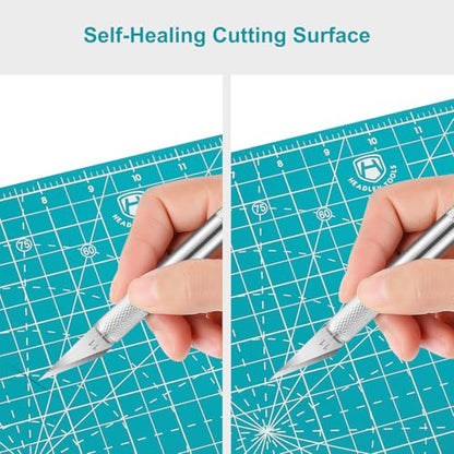 17"x17" Rotating Cutting Mat, Self Healing Mat with 360-Degree Rotation & Anti-Slip Base, Sewing Board Cutting Mat Perfect for Fabric Quilting Leather Hobby Project, Turquoise - color: Turquoise, size: 17"L x 17"W