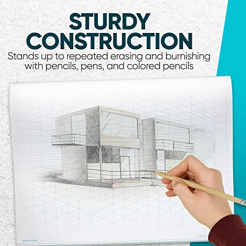 Koala Tools | Drawing Perspective (1 and 2-Point) Large Sketch Pad (2 Point - 11 x 17) - size: 2 Point - 11 x 17
