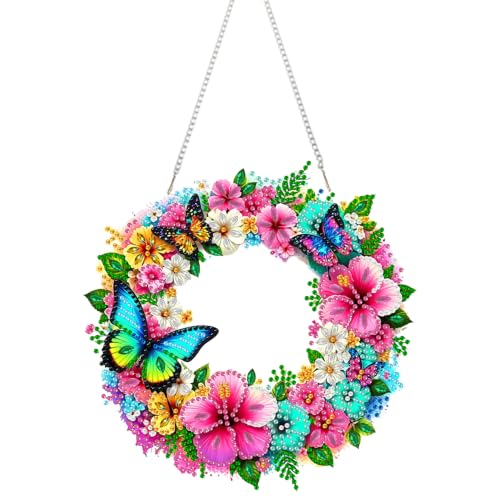 RYMILIE Hanging Diamond Art Kits for Adults Floral Butterfly - color: DP04807