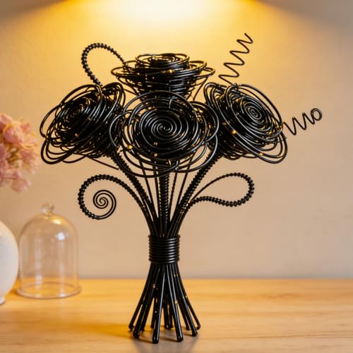 12 Gauge Aluminum Craft Wire for Jewelry Making, 32.8FT Bendable Metal Wirefor Bonsai Armature(Black Gold) - color: Black Gold