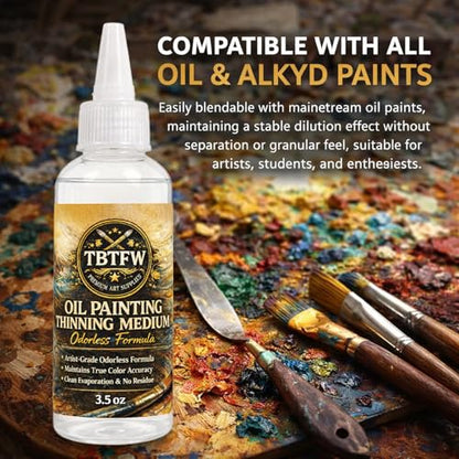 Paint Thinner for Oil Based Paint, Odorless Paint Thinner-3.4oz