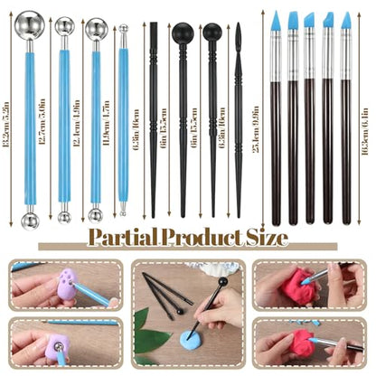 40 Pc Clay Sculpting Tool Set,Pottery Carving Tool Kit,Clay Modeling Tool