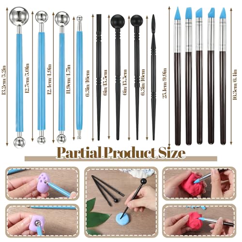 40 Pc Clay Sculpting Tool Set,Pottery Carving Tool Kit,Clay Modeling Tool