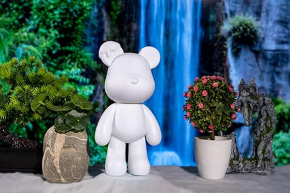 Fluid Bear Painting Figure, DIY Bear Figure for Home Decoration (10 Inch, Blank Mold) - size: 10 Inch