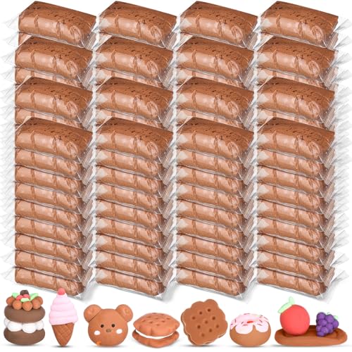 VioraWhite 144 Pcs Air Dry Clay Bulk 76 oz Mardi Gras Soft DIY Modeling Clay Kit Magic Foam Crafts for Sculpting Kids Gifts Party School Supplies for Crafts Artistic Project(Light Brown) - color: Light Brown
