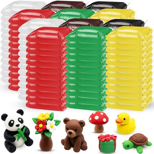 VioraWhite 144 Pcs Air Dry Clay Bulk 76 oz Mardi Gras Soft DIY Modeling Clay Kit Magic Foam Crafts for Sculpting Kids Gifts Party School Supplies for Crafts Artistic Project(Christmas Color) - color: Christmas Color