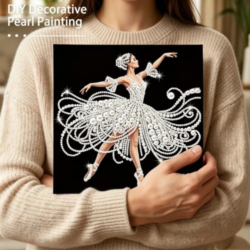 Pearl Diamond Painting Kits for Adults, Diamond Art for Elegant Dancer - color: PL05-1