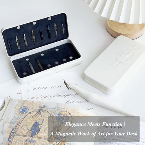 Portable Nibs Storage Box with Magnets, Magnetic Pen Nibs Holder Calligraphy Nib Organizer Box for Carry Pocket, Art & Calligraphy Organizer, Perfect Gifts