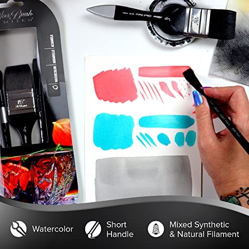 Silver Brush Limited Black Velvet Background Painting Watercolor Set, 3pc - color: Black,silver, size: 3 Pc