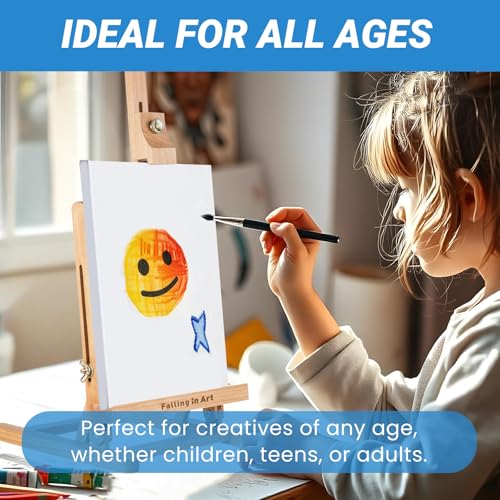 Falling in Art Basic H-Frame Tabletop Easel, Holding Canvas up to 24" High | Adjustable Beechwood Desktop Easel, Portable Painting Easel Stand for Beginners and Artists - style: 31'' H