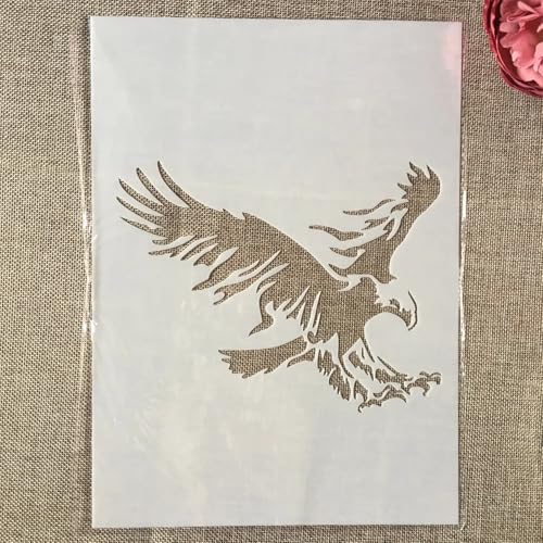 TIAMECH A4 Reusable American Eagle Stencil for Painting - style: Eagle