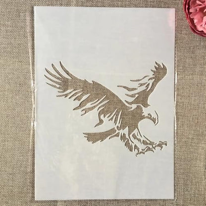 TIAMECH A4 Reusable American Eagle Stencil for Painting - style: Eagle