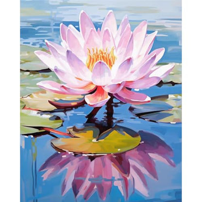 Paint by Numbers Kit for Adults, Lotus DIY Acrylic Painting Kit, 16x20 Inch - color: CYOP1P08