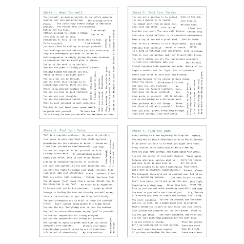 The Self-Care Journey Stickers Kit - Vintage Typewriter Style Journal Stickers for Women, Mental Wellness & Mindfulness - 4-Page A5 Set for Anxiety Relief, Self-Love, Water Bottle, Planner - style: The Self Care Joureny