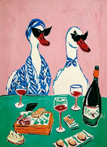 Diamond Art Kits for Adults,Funny Duck Diamond Painting Kits 12x16in | Diamond Painting Kit - Sparkling Full Drill Design Perfect for Home Decor, Holiday Gifting, And Relaxing Crafting 12x16inch - color: DP04893