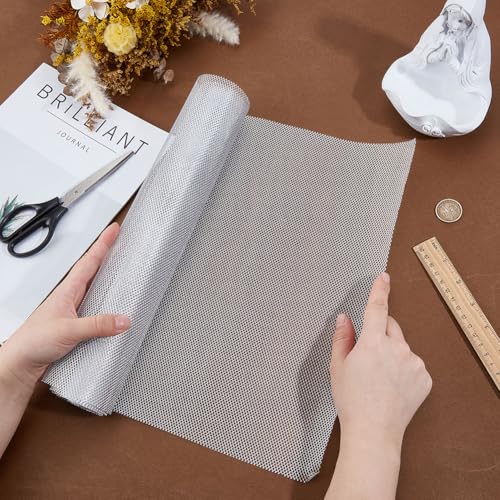 GORGECRAFT 3m*35cm Aluminum Sculpting Wire Weave Mesh Roll Metal Heavy Duty Armature Sculpture - Hole 3x4mm - Small Mesh Screen Sculptural Woven for DIY Art Craft Clay Jewelry Making Home Decor - size: 3m*35cm; Hole: 3x4mm