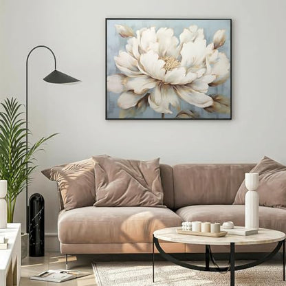 Natuyalo Paint by Numbers Kit for Adults Beginners and Kids, 16" Wx20 L Canvas Pictures Drawing Acrylic Paintwork with 3 Pcs Paintbrushes, Pale Yellow Flowers - color: ART-06