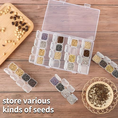 SGHUO 168 Slots 6pcs 28 Grids Diamond Painting Boxes Plastic Organizer, Bead Organizer (Pack of 2) - size: 6pcs (Pack of 2)