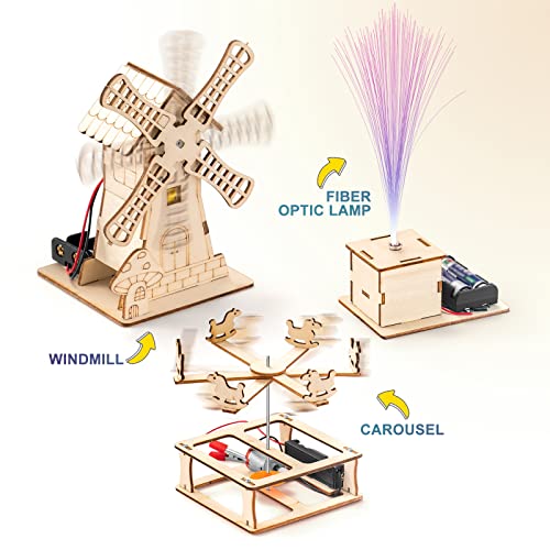 5 Individual STEM Science Kits for Kids, Wood Arts and Craft Kits 8-12 | STEM Toys for Boys Girls Age 8-13 8 10 12 14 Birthday Gift Idea, 3D Puzzles Building Engineering Model Set