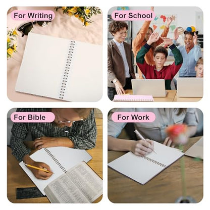 Yoment Bullet Dotted Journal Spiral Notebook 8.5 x 11 A4 Dot Grid Notebooks | 100 GSM Thick Dot Paper, Large Journaling Notebooks for Work School Sketching, A4 Pink - color: Pink, style: F - Dotted - A4