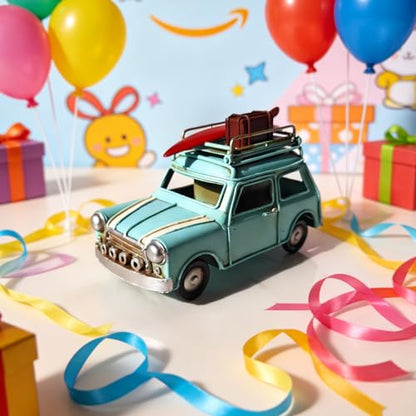 Handmade Wrought Iron Car Model Pen Holder Collectible Decorative | Metal Car Pencil Case with Photo Frame | Multi Purpose Storage Box | Desk Office Supplies | Car Shape Pen Kolder| Gift