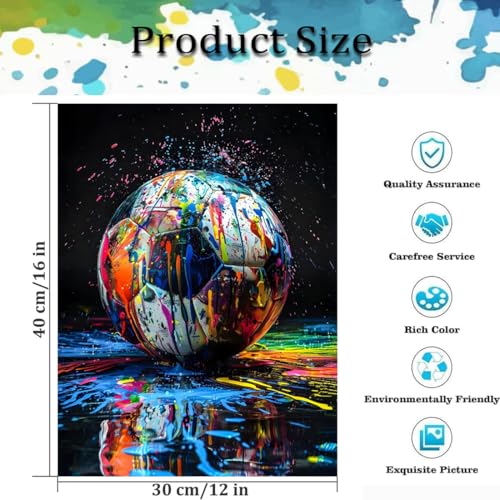 4 Pack Paint by Numbers Kit for Adults Beginner,Ball Sports 12x16 In - color: 4 pack paint by number-1225