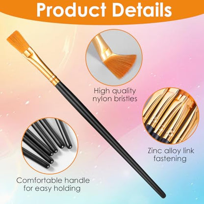 JJUNW 20 Pcs Small Brush Bulk for Detail Painting, Watercolor Paint Brushe Bulk Paint-Brushes Set for Acrylic Painting Oil Watercolor Face Nail Art Canvas Miniature Detailing & Rock-Painting