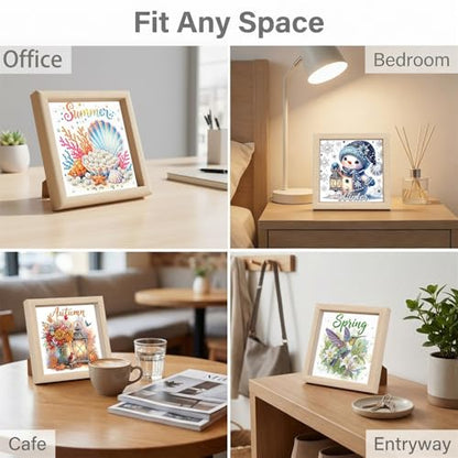 DIY Diamond Art Painting Pearl Creative Pattern 5D Seasonal Holiday Calendar 2026 Healing Home Photo Frame Set Tools-9PCS Festivals - color: 9PCS Festivals