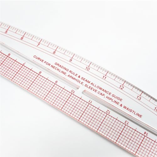 KEARING 29" Styling Design Ruler - Clear Acrylic French Curve Sewing Tool - style: PM6503(29")