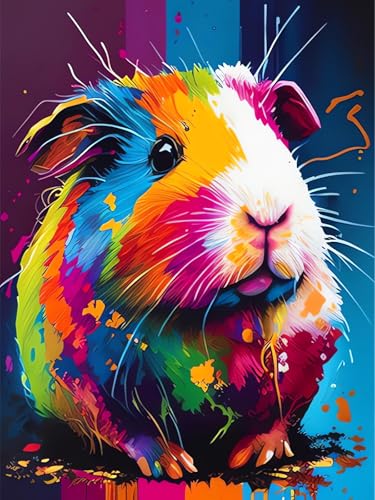 Guinea Pig Diamond Art Kits for Adults, Animals 5D Diamond Painting Kits - color: CM038