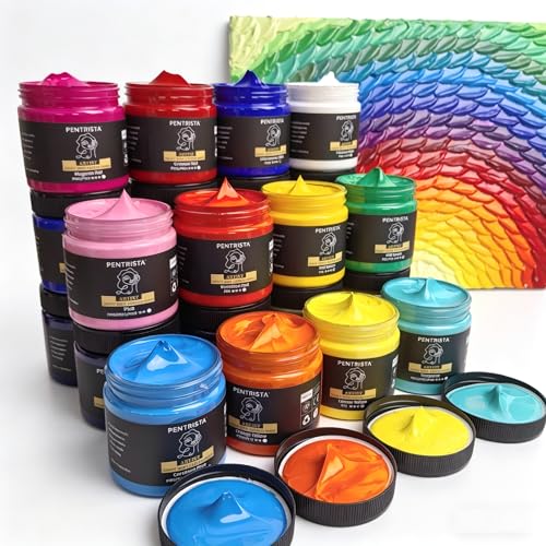 Professional Heavy Body Acrylic Paint Set, 24 Colors 220ml/7.44oz - color: 24 colours