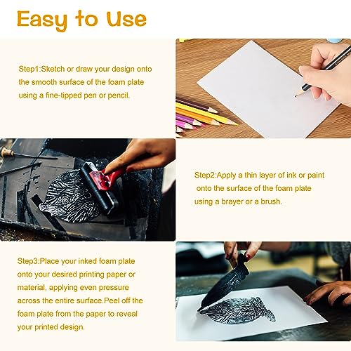 Cholemy 120 Pcs Foam Printing Plates 4 X 6 Inches White 1/20 Inch Thick - color: White, size: 4 x 6 Inches