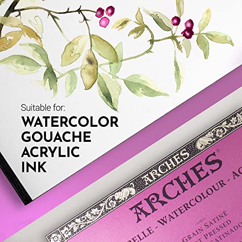 Arches Watercolor Paper Block, Hot Press, 12" x 12", 140 pound - size: 12"x12", style: Hot Press