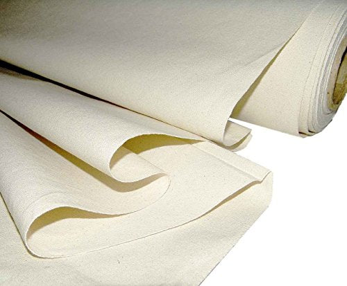 AK Trading CO. | Premium 10oz Natural Cotton Duck Canvas Fabric | Heavyweight | 63'' Wide | Arts & Crafts, Upholstery, Home Projects - 15 Yards - color: Natural, size: 15 YARDS