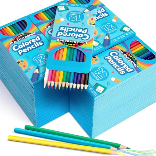 Jumlys 864 Count Colored Pencils Bulk, 72 Packs Pre-sharpened Color Pencil