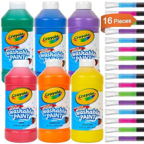 Washable Paint for Kids, Toddler Painting Set 6 PK Bulk Gift Bundle