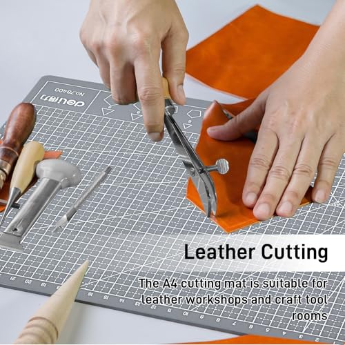 Self Healing Cutting Mat for 3D Printing Models, 12"×9" Double Sided 5-Ply Craft Cutting Board Precision Grid Angle Lines for Small Resin Parts Trimming, FDM Model Deburring - color: A4