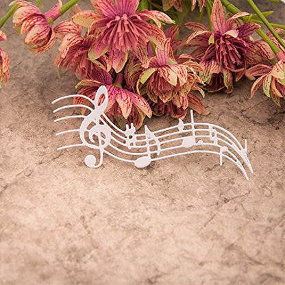 Cutting Dies Music Dies Handmade DIY Paper Art Cards Album Decoration Stencils Template Embossing for Card Scrapbooking Craft (Musical Notes) - style: Music Score