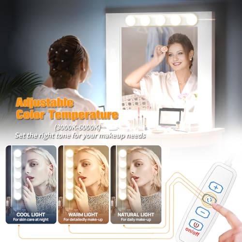 Makeup Light,Portable Led Vanity Lights | 3 Colors Lighting Mode Adjustable & Dimmable for Vanity Table Dressing Room Mirror
