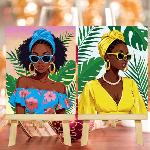 Nuberlic 10Pcs Pre Drawn Canvas to Paint for Adults Sip n Paint Hot Girl Hawaii Summer Theme Painting Kits Pre Stretched Canvas Girls Night Out Outline Boards for Beginners Students Party Favor 8x10 - size: 8x10, style: Hot Girls Summer