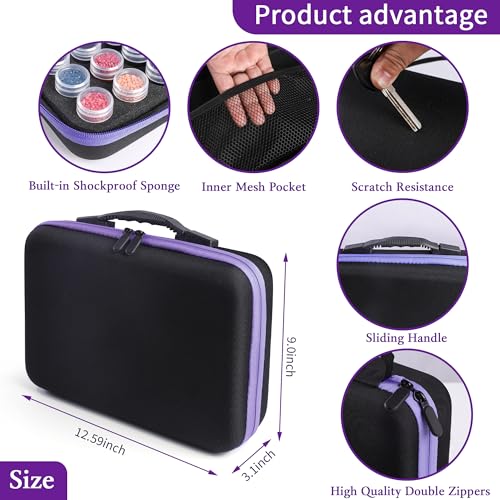LYMUSUMI Diamond Art Storage Containers 60 Slots Diamond Painting Tool - color: Purple